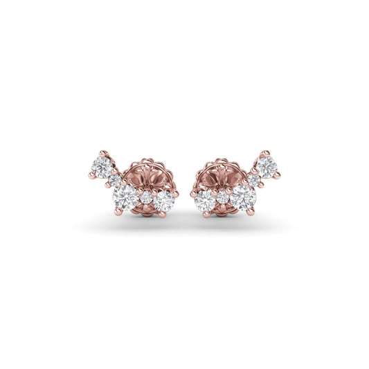 Fana Five Stone Diamond Climber Earrings