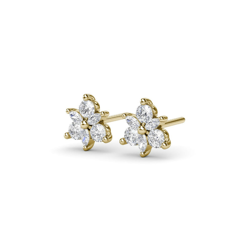 Fana Trio Stud Diamond Earrings