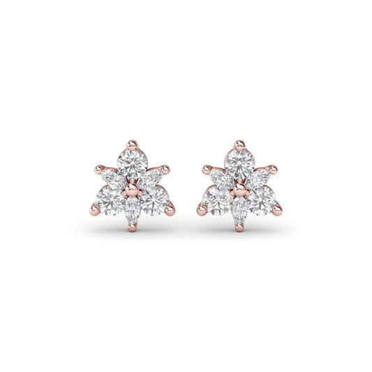 Fana Trio Stud Diamond Earrings