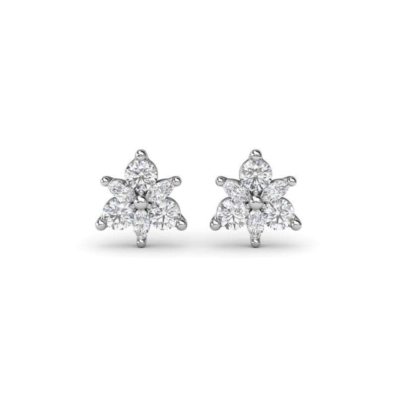 Fana Trio Stud Diamond Earrings