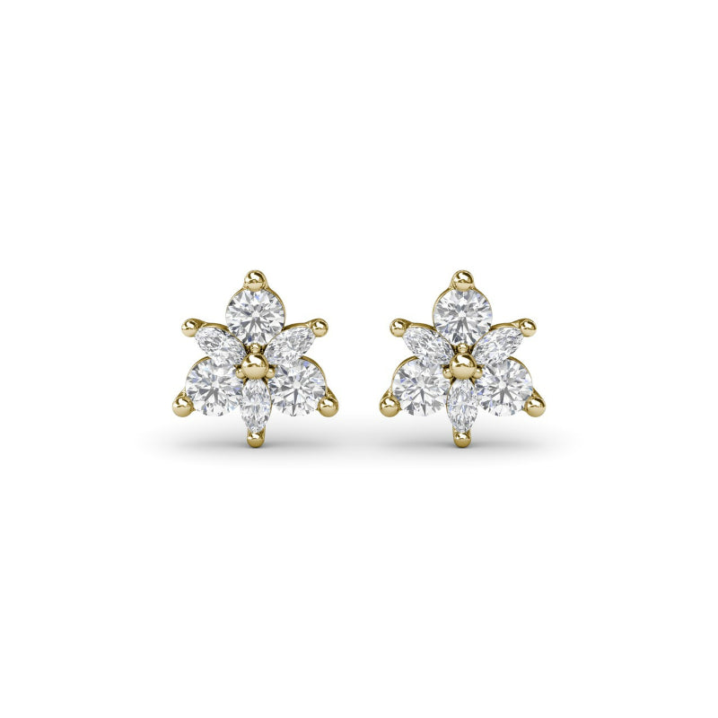 Fana Trio Stud Diamond Earrings