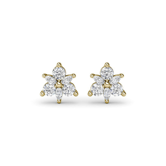 Fana Trio Stud Diamond Earrings