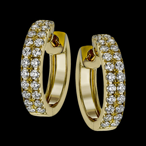 Simon G. Hoop Earring 18k Gold (Yellow) 0.53 ct Diamond
