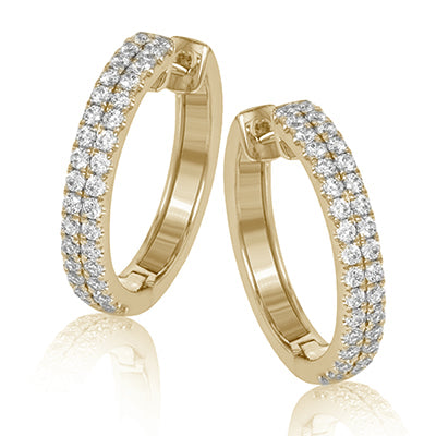 Simon G. Hoop Earring 18k Gold (Yellow) 1 ct Diamond