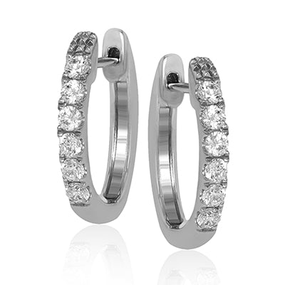 Simon G. Hoop Earring 18k Gold (White) 0.55 ct Diamond