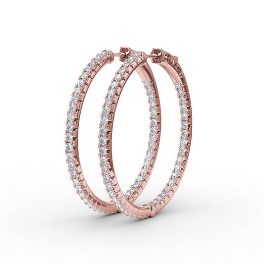 Fana 2.10ct Diamond Hoop Earrings