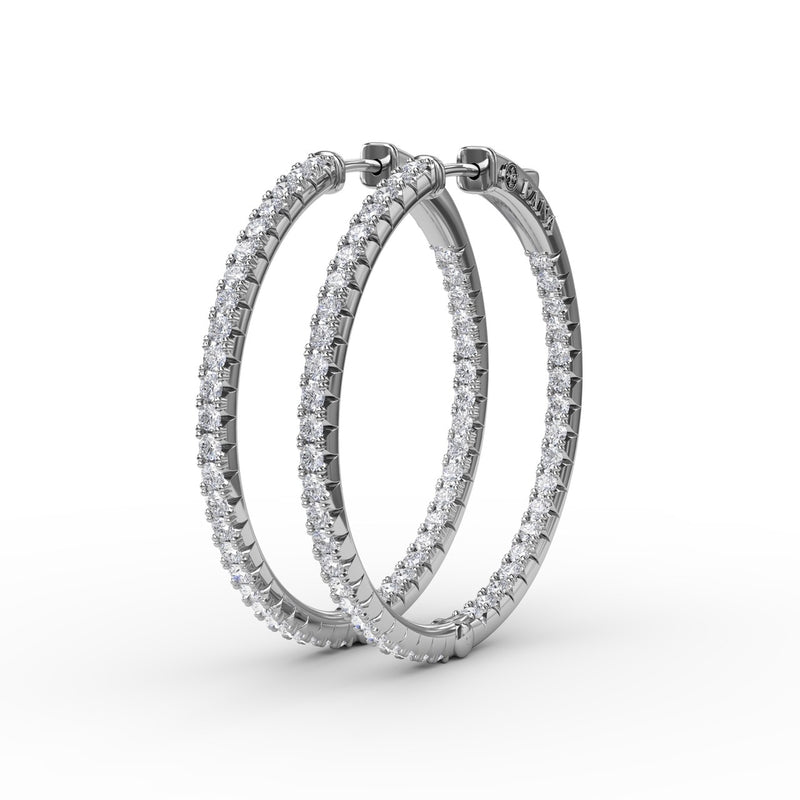 Fana 2.10ct Diamond Hoop Earrings