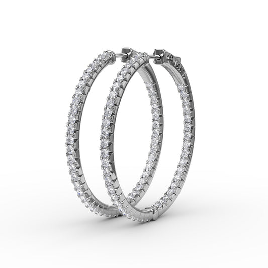 Fana 2.10ct Diamond Hoop Earrings