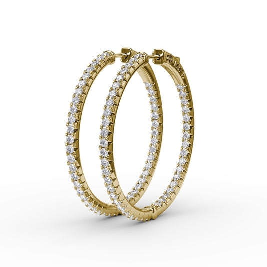 Fana 2.10ct Diamond Hoop Earrings