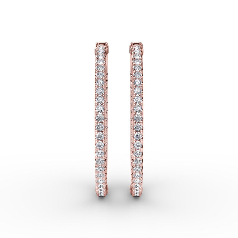 Fana 2.10ct Diamond Hoop Earrings
