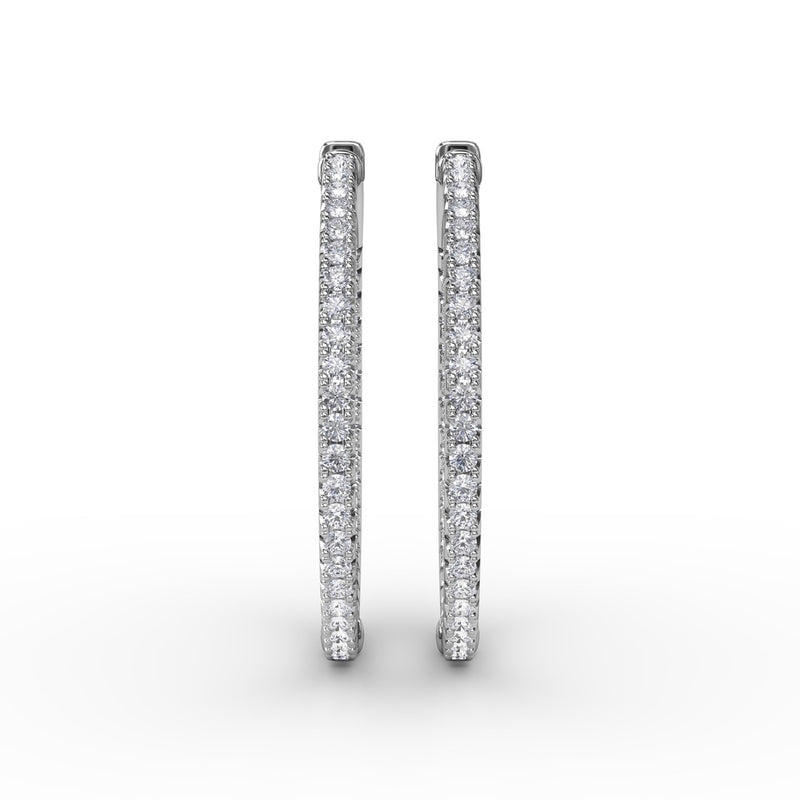 Fana 2.10ct Diamond Hoop Earrings