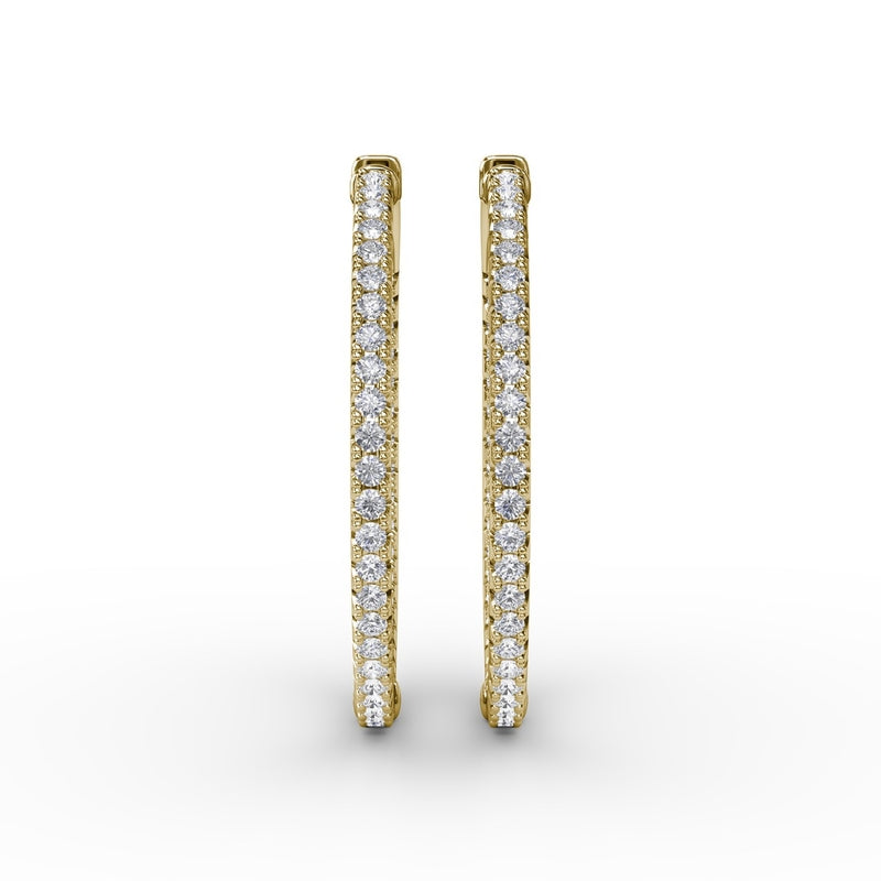 Fana 2.10ct Diamond Hoop Earrings