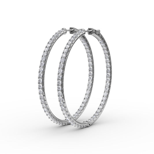Fana 4.32ct Diamond Hoop Earrings