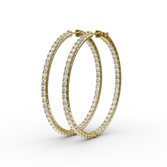 Fana 4.32ct Diamond Hoop Earrings