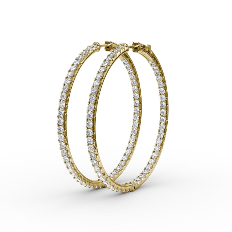 Fana 4.32ct Diamond Hoop Earrings