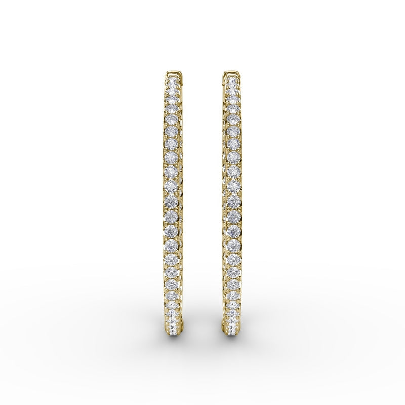 Fana 4.32ct Diamond Hoop Earrings
