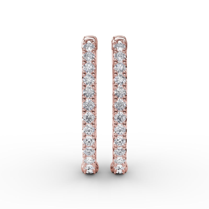 Fana 2ct Diamond Hoop Earrings