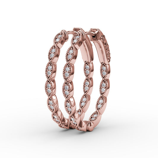 Fana Flawless Filigree Diamond Hoops