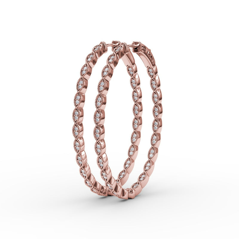 Fana Flawless Filigree Diamond Hoops