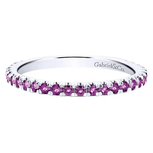 Gabriel & Co. 14k White Gold Stackable Gemstone Ring