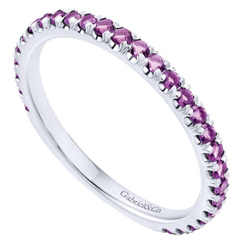 Gabriel & Co. 14k White Gold Stackable Gemstone Ring