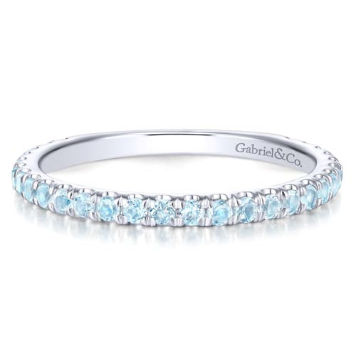 Gabriel & Co. 14k White Gold Stackable Gemstone Ring