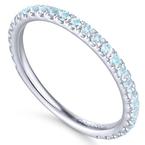 Gabriel & Co. 14k White Gold Stackable Gemstone Ring