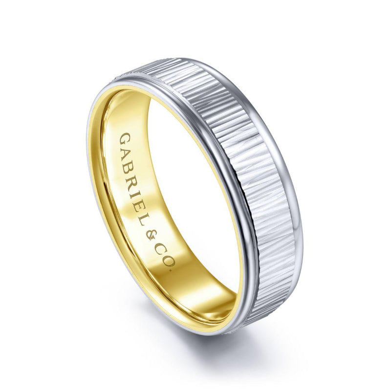 Gabriel & Co. 14k Rose Gold Signature Men's Wedding Band
