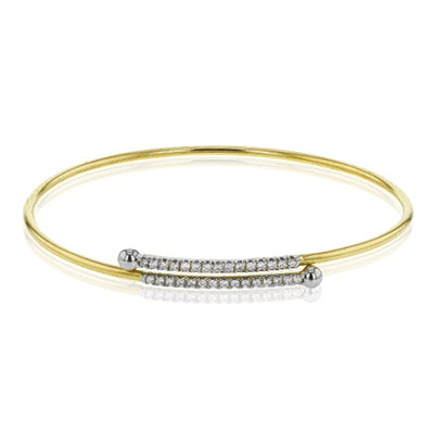 Simon G Fashion Bangle In 18K Gold With Diamonds (Yellow)