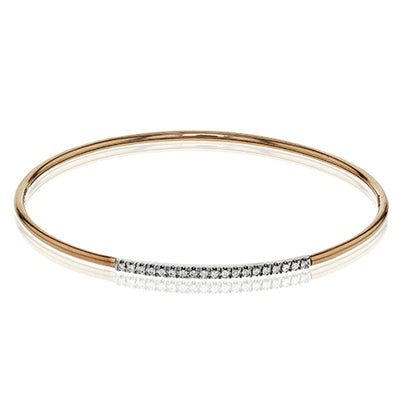 Simon G. Bangle 18k Gold (Rose, White) 0.13 ct Diamond