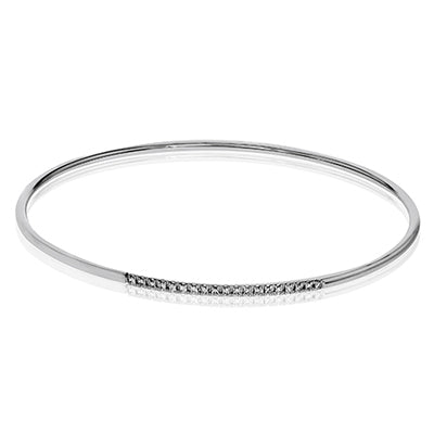 Simon G Fashion Bangle In 18K Gold With Diamonds (White)