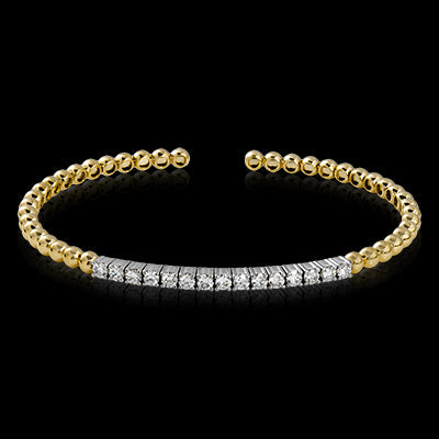 Simon G. Bangle 18k Gold (White, Yellow) 0.98 ct Diamond
