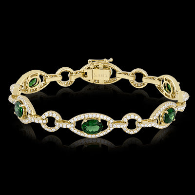 Simon G. Color Bracelet 18k Gold (Yellow) 4.89 ct Tsavorite 2.25 ct Diamond