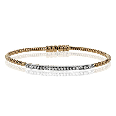 Simon G. Bangle 18k Gold (Rose, White) 0.24 ct Diamond