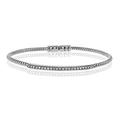 Simon G. Bangle 18k Gold (White) 0.24 ct Diamond