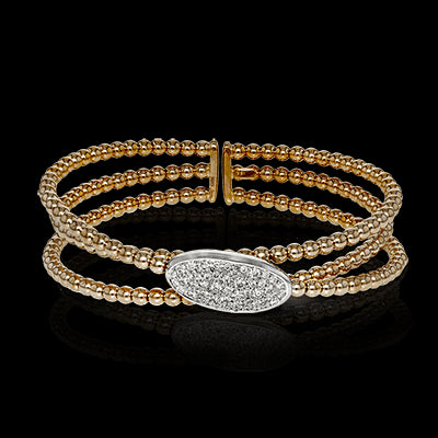 Simon G. Bangle 18k Gold (Rose, White) 0.7 ct Diamond