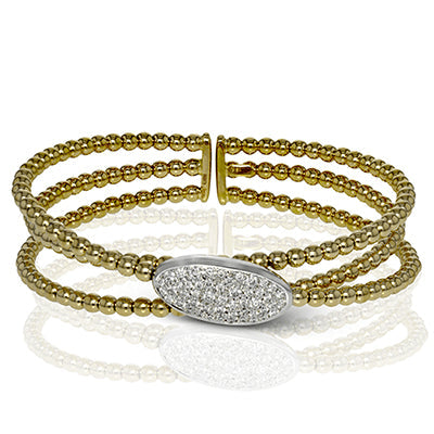 Simon G. Bangle 18k Gold (White, Yellow) 0.7 ct Diamond