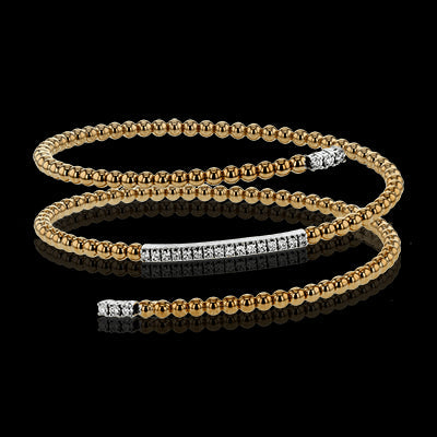 Simon G. Bangle 18k Gold (Rose, White) 0.42 ct Diamond