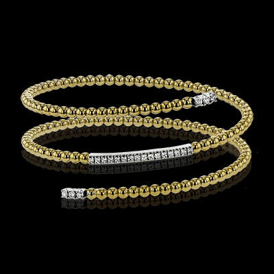 Simon G. Bangle 18k Gold (White, Yellow) 0.42 ct Diamond