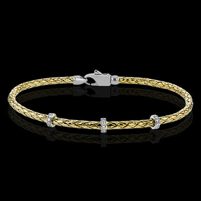 Simon G. Bangle 18k Gold (White, Yellow) 0.36 ct Diamond