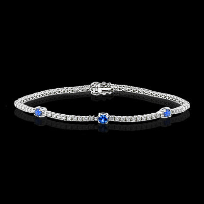 Simon G. Color Bracelet 18k Gold (White) 0.65 ct Sapphire 0.59 ct Diamond