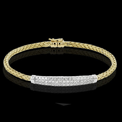 Simon G. Bangle 18k Gold (White, Yellow) 1.3 ct Diamond