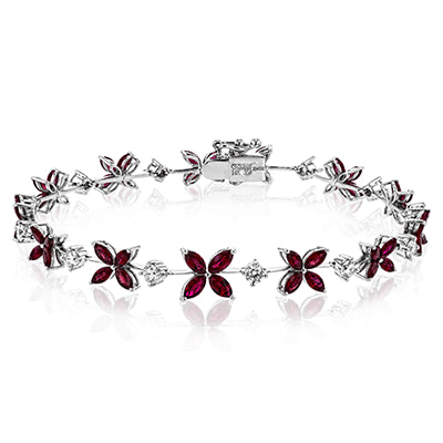 Simon G. Color Bracelet 18k Gold (White) 3.58 ct Ruby 0.96 ct Diamond