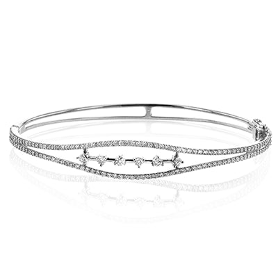 Simon G. Bangle 18k Gold (White) 0.72 ct Diamond