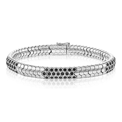 Simon G. Gent Bracelet 14k Gold (Black, White) 0.56 ct Diamond