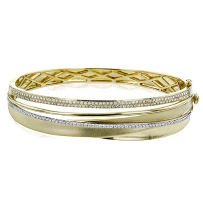 Simon G Fashion Bangle In 18K Gold With Diamonds (Yellow)