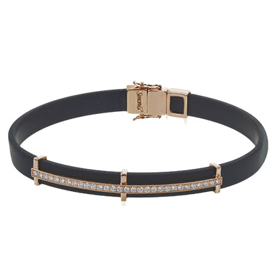 Simon G Men Gent Bracelet In 14K Gold With Diamonds (Rose)