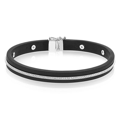 Simon G Men Gent Bracelet In 14K With Diamonds (White)