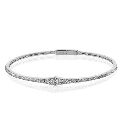 Simon G. Bangle 18k Gold (White) 0.88 ct Diamond