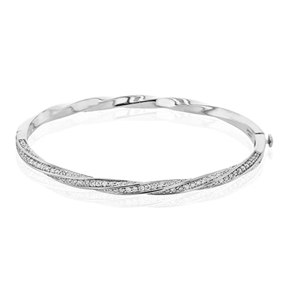 Simon G. Bangle 18k Gold (White) 1.68 ct Diamond